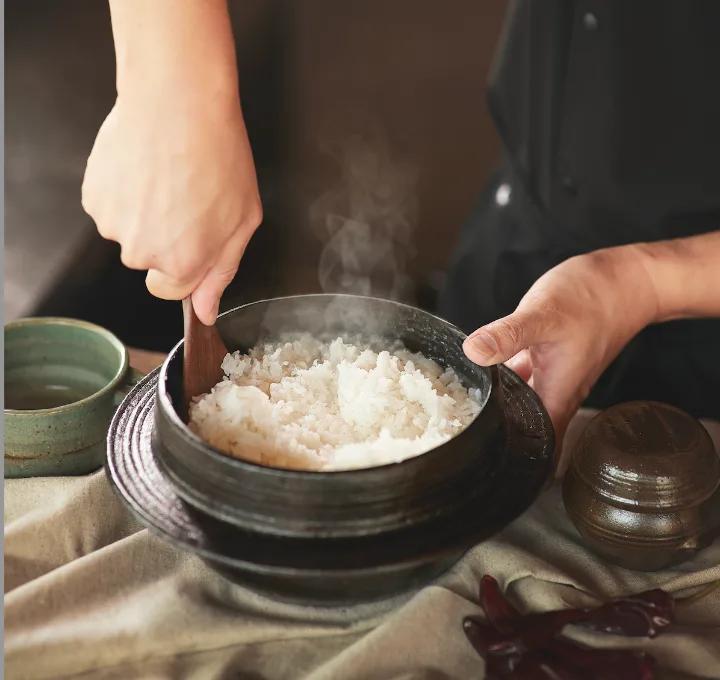 ミカンの香りの釜炊きご飯