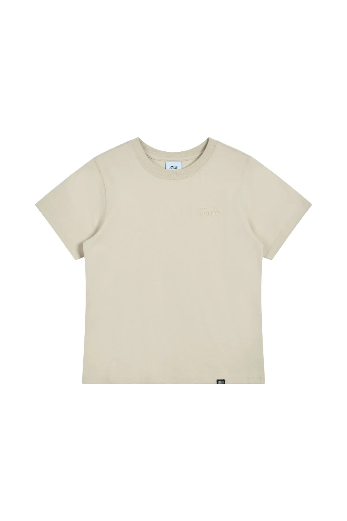 ベージュの半袖Tシャツ