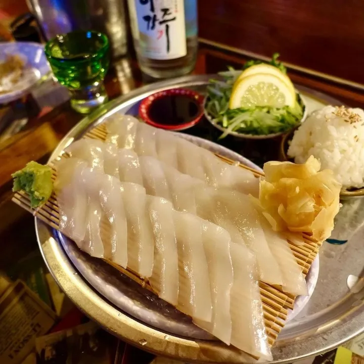 アオリイカの刺身