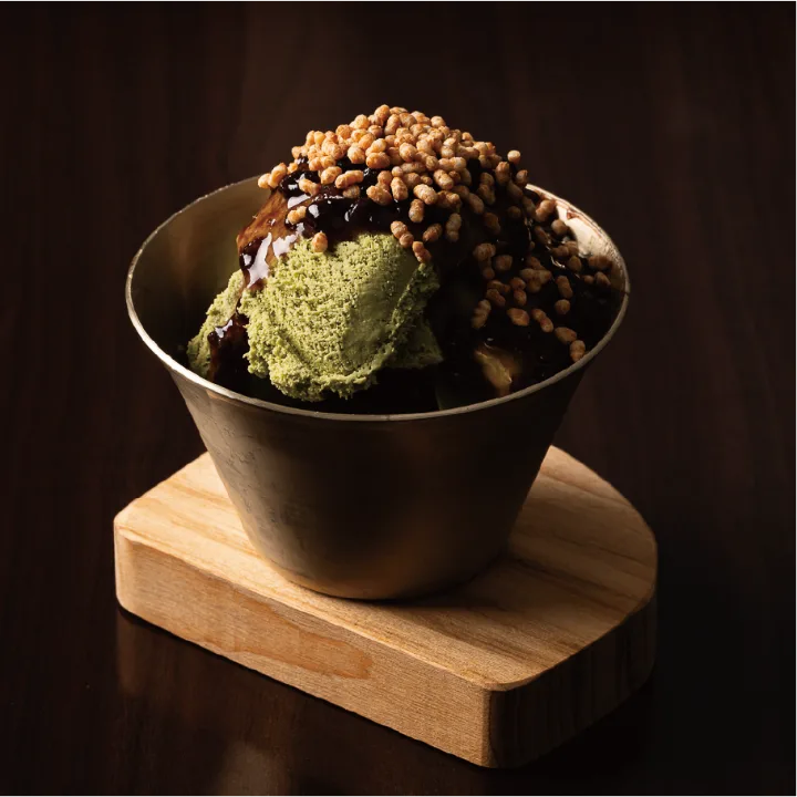 粒あんと抹茶のアイスクリーム