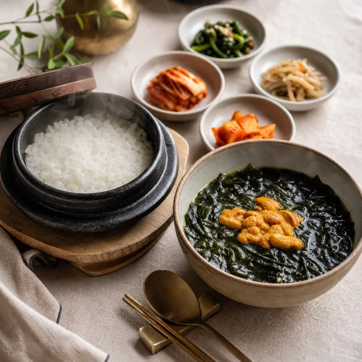 ウニ入りわかめスープ（朝食・ランチ）