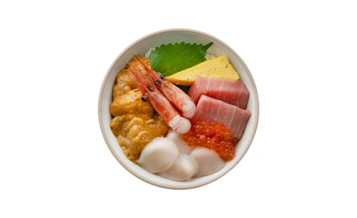 ウニ・ホタテ・マグロ・エビ丼