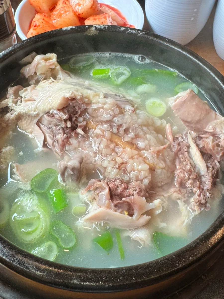 もち米を崩したスープ