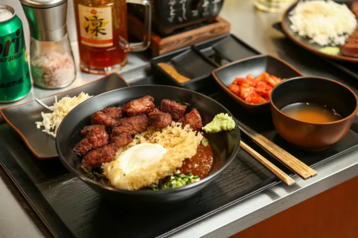 混ぜたまご天丼