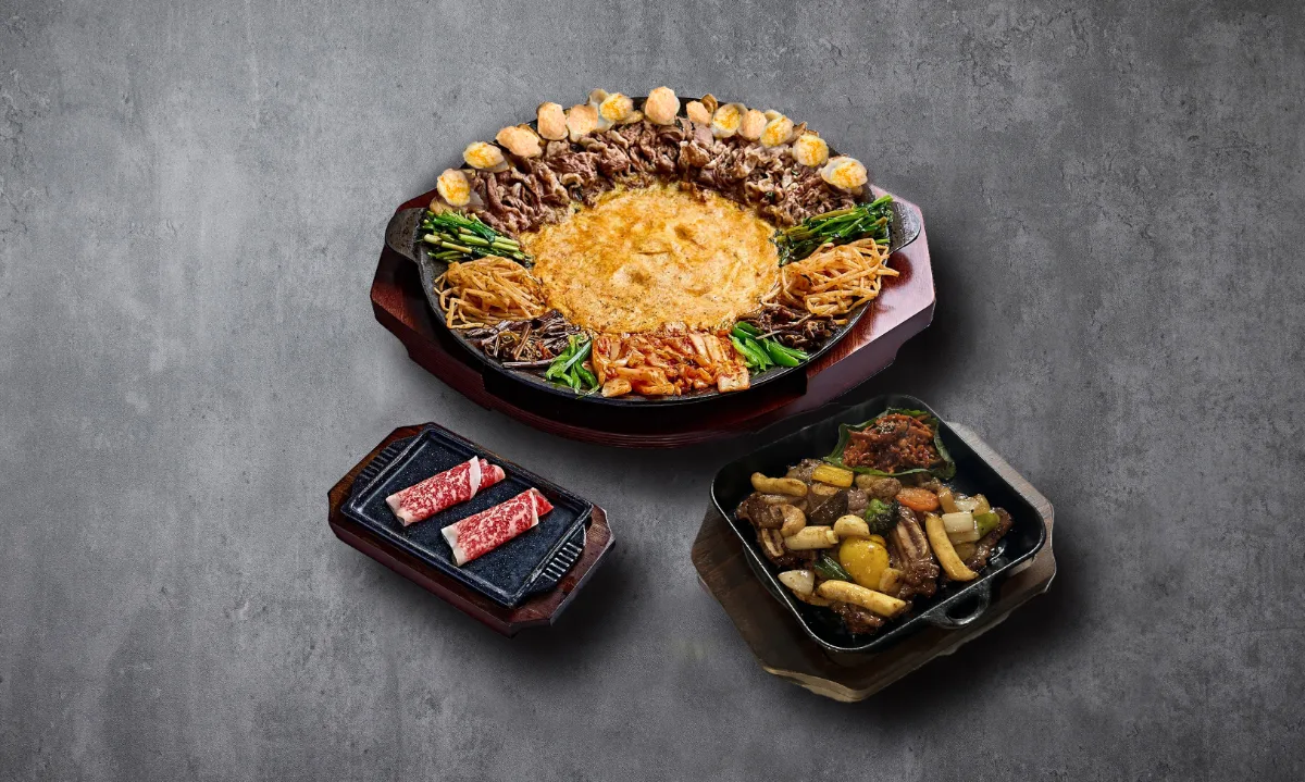 ハンミオク 清潭本店 — 鉄鍋料理と肉料理のセット