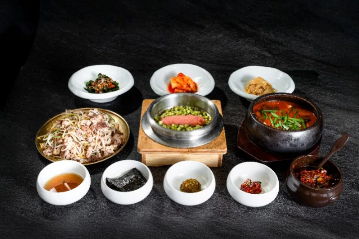 セリとたらこの釜飯定食