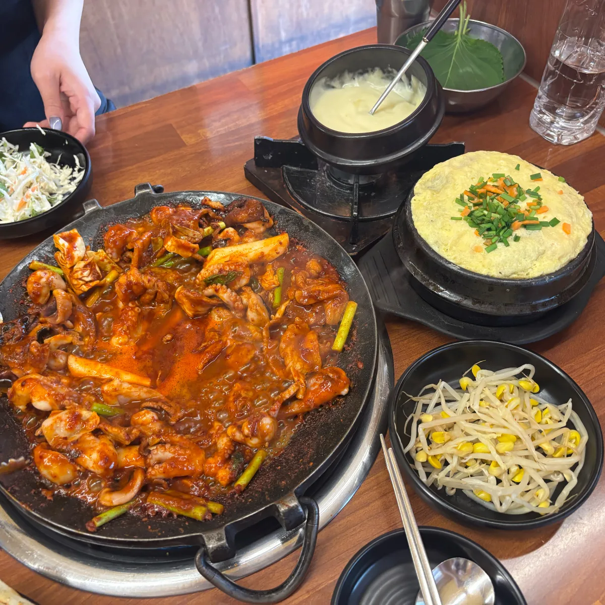 鉄板のチュクミとケランチム
