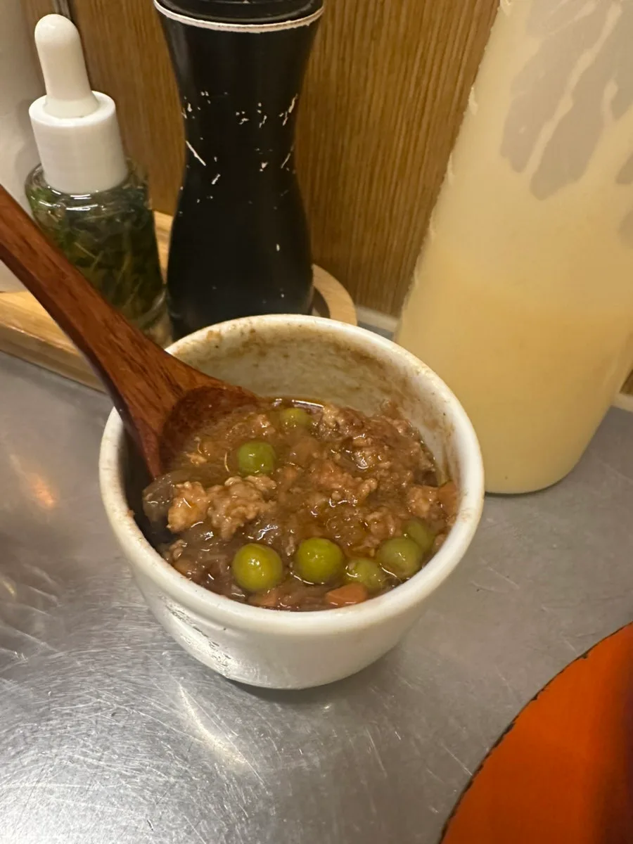 グリーンピースの入ったカレー