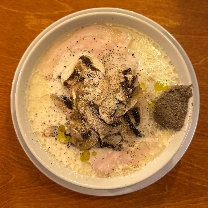 きのこのクリームラーメン
