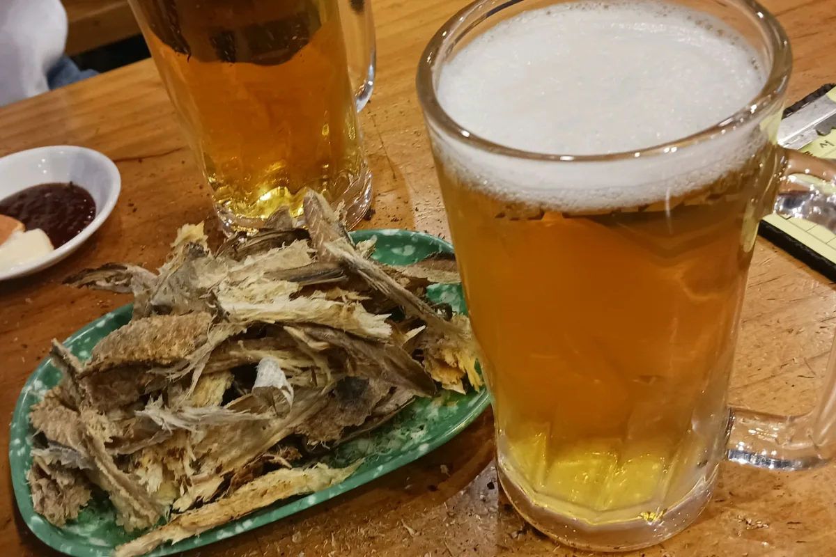 ノガリと生ビールのジョッキ
