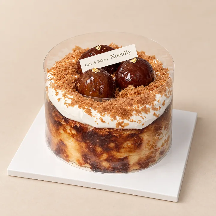 渋皮栗のミニホールバスクチーズケーキ
