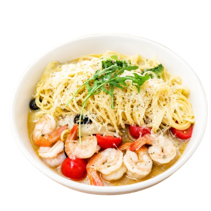 アンチョビとエビのオイルパスタ