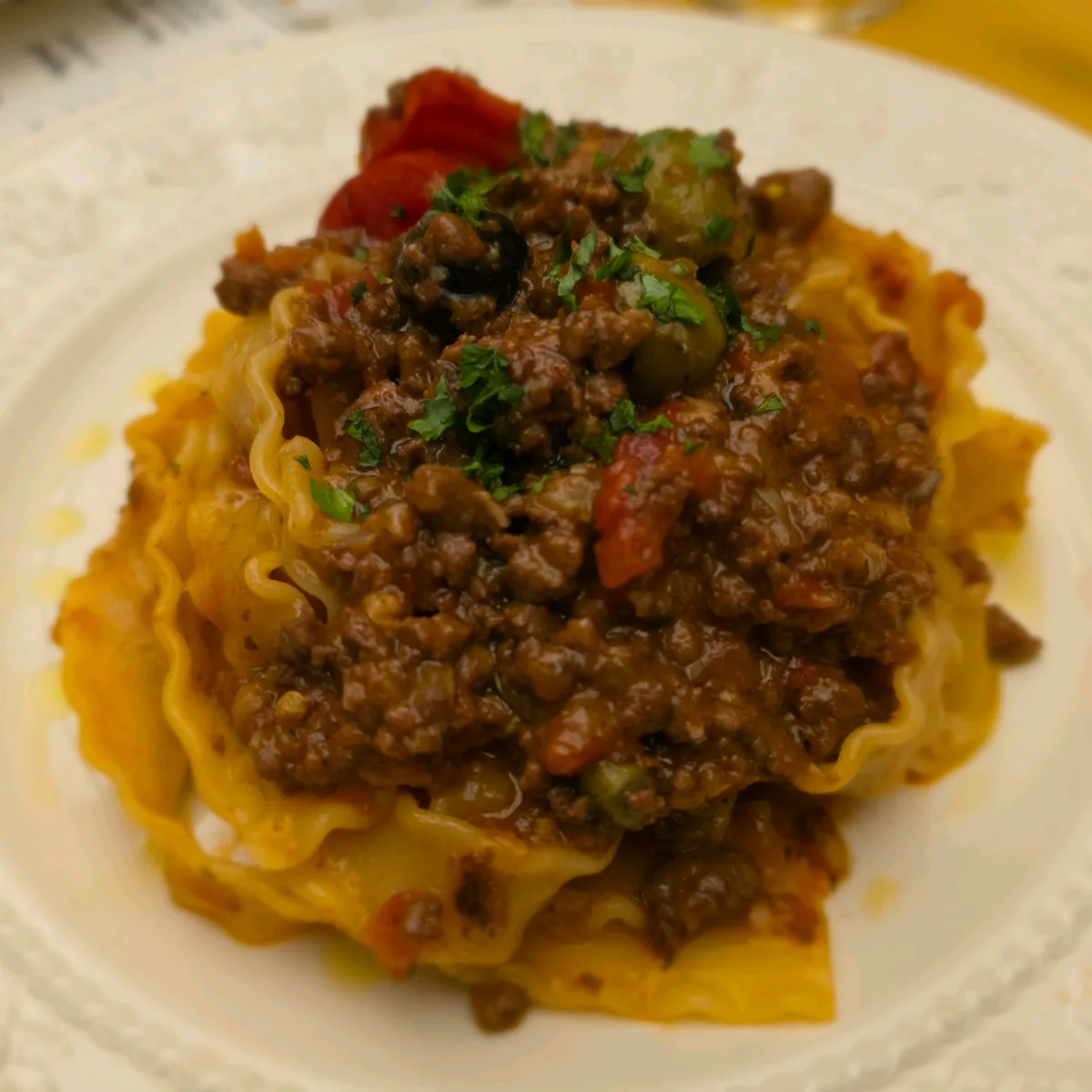 パイプグラウンド 漢南店 — ひき肉のソースをかけたパスタ