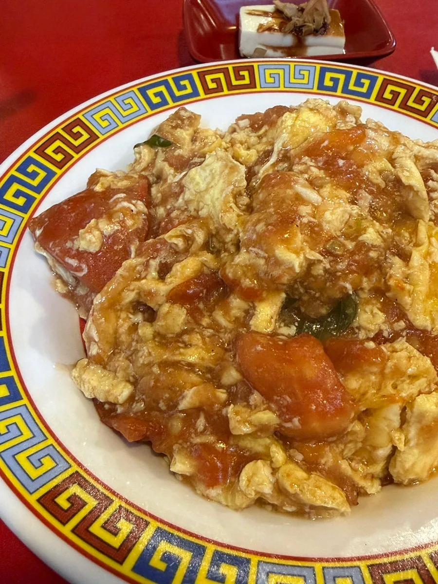 トマト卵丼