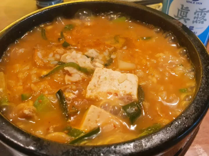 牛バラ入り味噌スープご飯