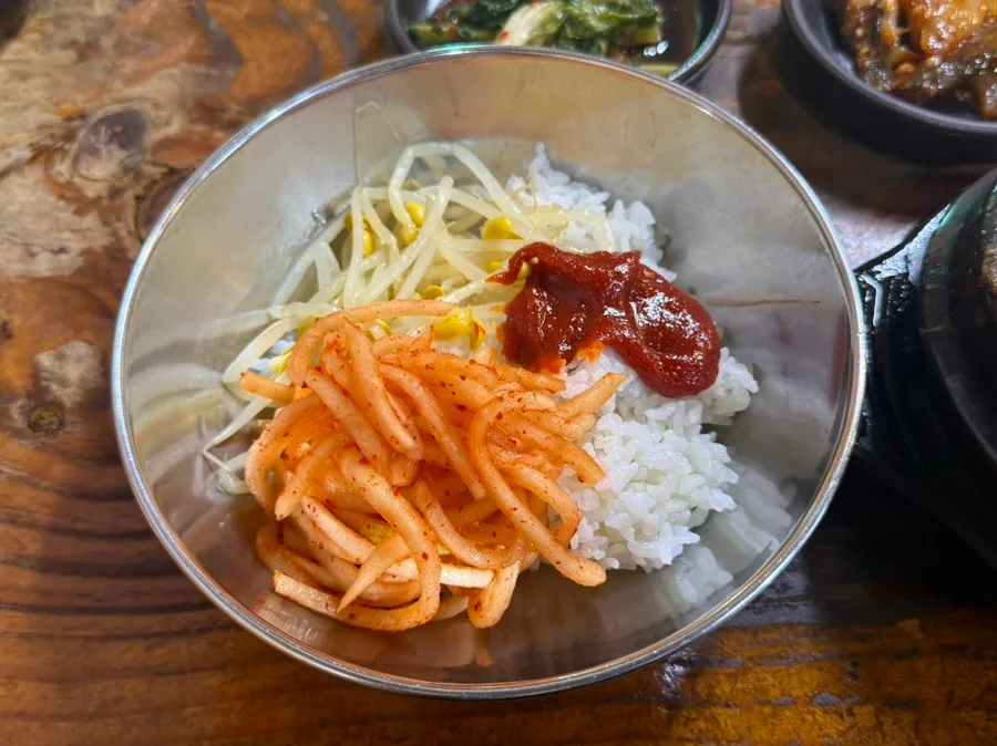 もやしと大根、コチュジャンのご飯