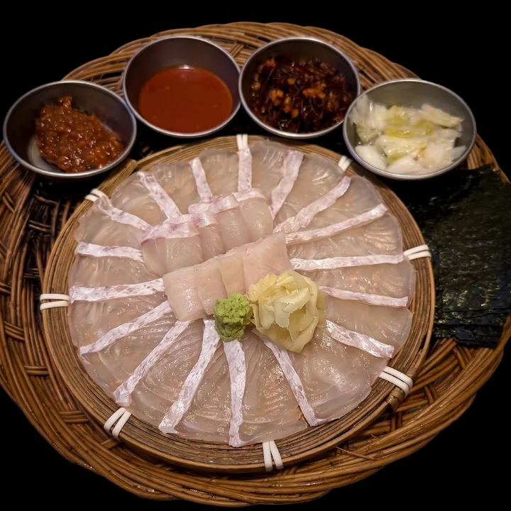 莞島産大型ヒラメの刺身（3kg以上）